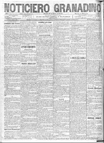 'Noticiero Granadino' - Año I Número 72  - 1904 Mayo 10