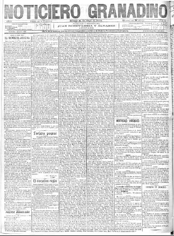 'Noticiero Granadino' - Año I Número 83  - 1904 Mayo 21