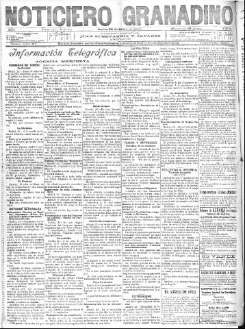 'Noticiero Granadino' - Año I Número 85  - 1904 Mayo 23
