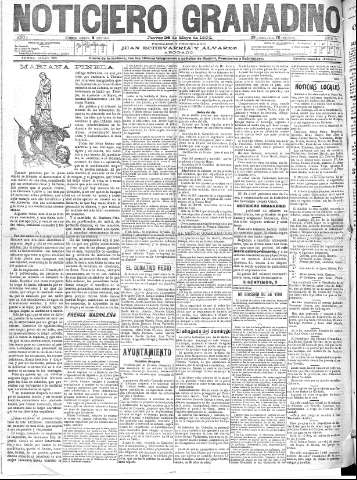 'Noticiero Granadino' - Año I Número 88  - 1904 Mayo 26