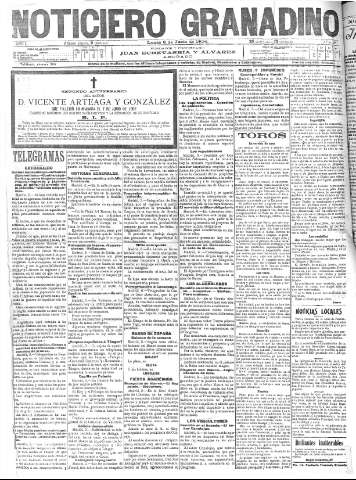 'Noticiero Granadino' - Año I Número 98  - 1904 Junio 06