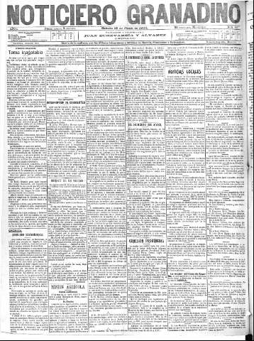 'Noticiero Granadino' - Año I Número 110  - 1904 Junio 18