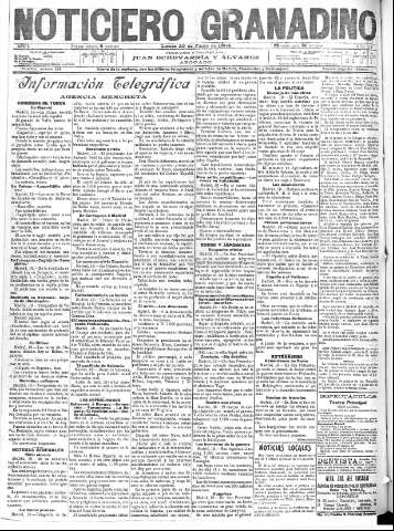 'Noticiero Granadino' - Año I Número 112  - 1904 Junio 20