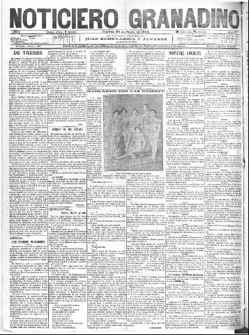 'Noticiero Granadino' - Año I Número 115  - 1904 Junio 23