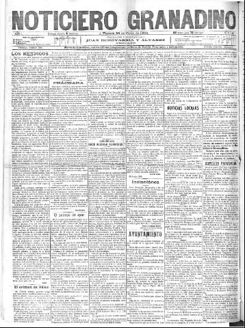 'Noticiero Granadino' - Año I Número 116  - 1904 Junio 24