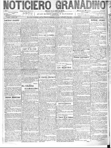 'Noticiero Granadino' - Año I Número 124  - 1904 Julio 02
