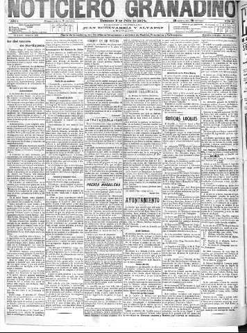 'Noticiero Granadino' - Año I Número 125  - 1904 Julio 03