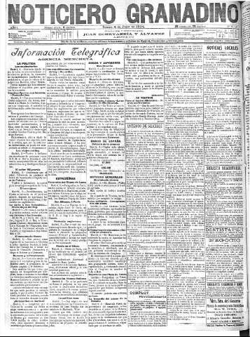'Noticiero Granadino' - Año I Número 126  - 1904 Julio 04