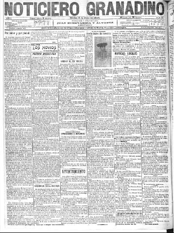 'Noticiero Granadino' - Año I Número 127  - 1904 Julio 05