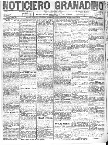 'Noticiero Granadino' - Año I Número 131  - 1904 Julio 09
