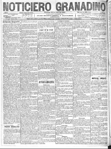 'Noticiero Granadino' - Año I Número 132  - 1904 Julio 10