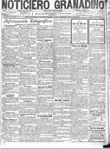 'Noticiero Granadino' - Año I Número 140  - 1904 Julio 18