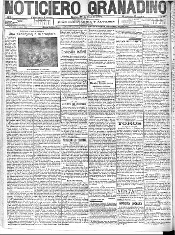 'Noticiero Granadino' - Año I Número 148  - 1904 Julio 26