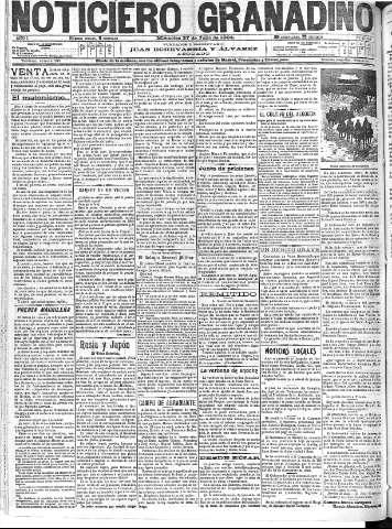 'Noticiero Granadino' - Año I Número 149  - 1904 Julio 27
