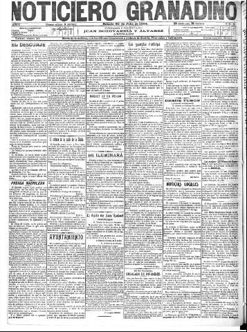 'Noticiero Granadino' - Año I Número 152  - 1904 Julio 30
