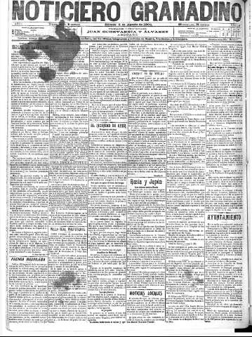 'Noticiero Granadino' - Año I Número 159  - 1904 Agosto 06