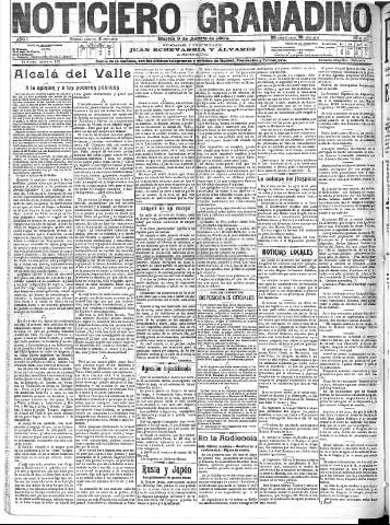 'Noticiero Granadino' - Año I Número 161  - 1904 Agosto 08