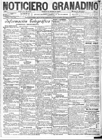 'Noticiero Granadino' - Año I Número 162  - 1904 Agosto 09