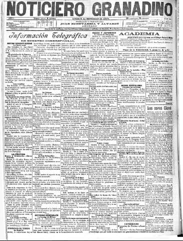 'Noticiero Granadino' - Año I Número 189  - 1904 Septiembre 05