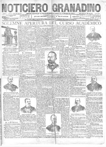 'Noticiero Granadino' - Año I Número 215  - 1904 Octubre 01