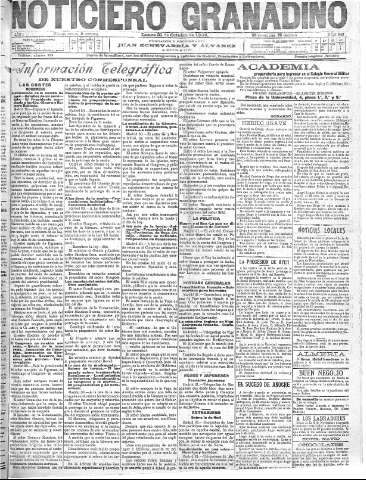 'Noticiero Granadino' - Año I Número 242  - 1904 Octubre 31