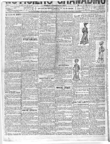 'Noticiero Granadino' - Año I Número 247  - 1904 Noviembre 05
