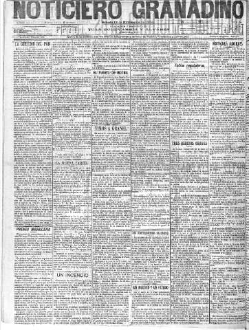 'Noticiero Granadino' - Año I Número 254  - 1904 Noviembre 12