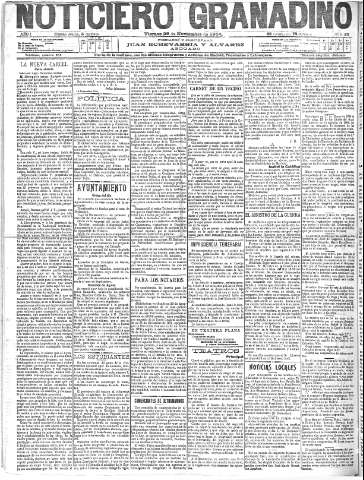 'Noticiero Granadino' - Año I Número 267  - 1904 Noviembre 25
