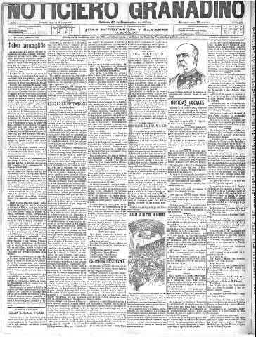 'Noticiero Granadino' - Año I Número 288  - 1904 Diciembre 17