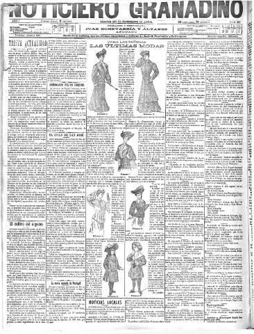 'Noticiero Granadino' - Año I Número 291  - 1904 Diciembre 20