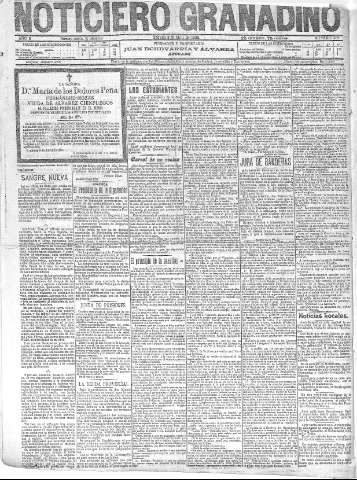 'Noticiero Granadino' - Año II Número 399  - 1905 Abril 08