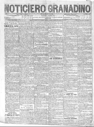 'Noticiero Granadino' - Año II Número 400  - 1905 Abril 09