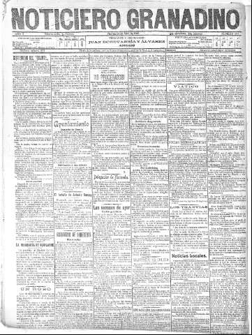 'Noticiero Granadino' - Año II Número 405  - 1905 Abril 14