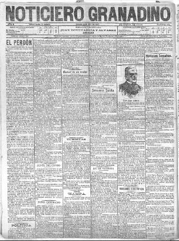 'Noticiero Granadino' - Año II Número 412  - 1905 Abril 22