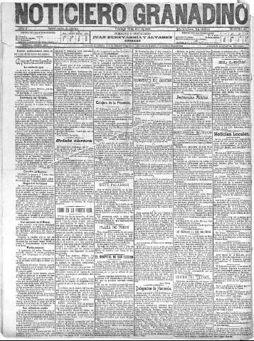 'Noticiero Granadino' - Año II Número 420  - 1905 Abril 30