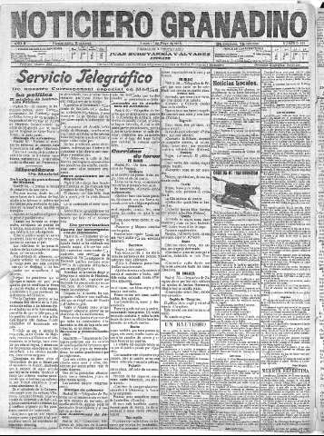 'Noticiero Granadino' - Año II Número 421  - 1905 Mayo 01