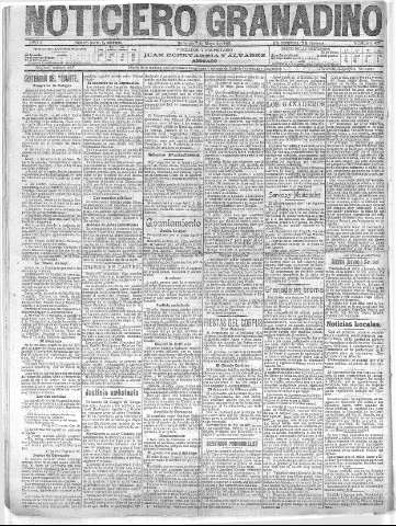 'Noticiero Granadino' - Año II Número 426  - 1905 Mayo 07