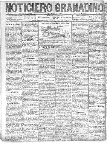 'Noticiero Granadino' - Año II Número 439  - 1905 Mayo 20