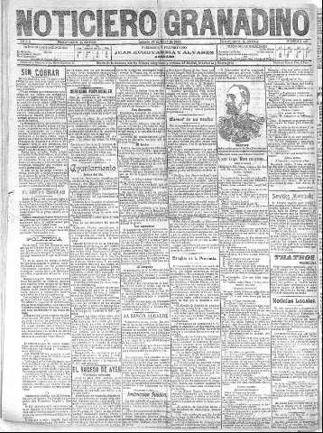 'Noticiero Granadino' - Año II Número 446  - 1905 Mayo 27