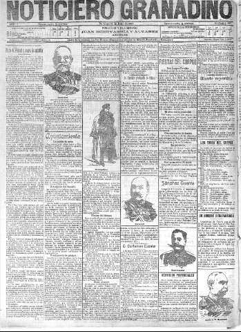 'Noticiero Granadino' - Año II Número 465  - 1905 Junio 18