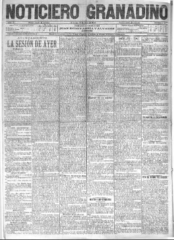 'Noticiero Granadino' - Año II Número 495  - 1905 Julio 23