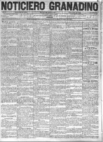'Noticiero Granadino' - Año II Número 513  - 1905 Agosto 13