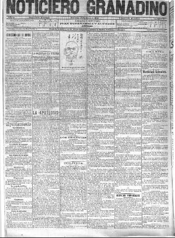 'Noticiero Granadino' - Año II Número 521  - 1905 Agosto 23