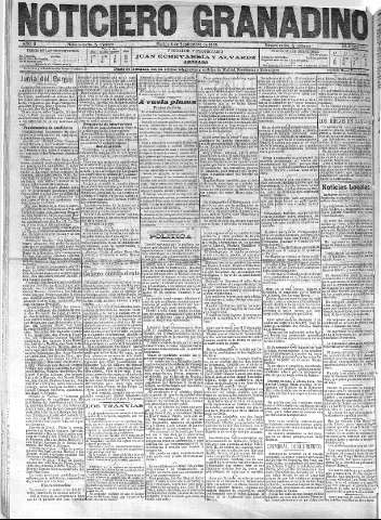 'Noticiero Granadino' - Año II Número 532  - 1905 Septiembre 05