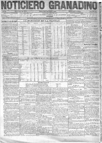 'Noticiero Granadino' - Año II Número 538  - 1905 Septiembre 12