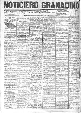 'Noticiero Granadino' - Año II Número 540  - 1905 Septiembre 14