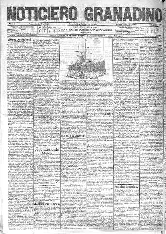 'Noticiero Granadino' - Año II Número 542  - 1905 Septiembre 16