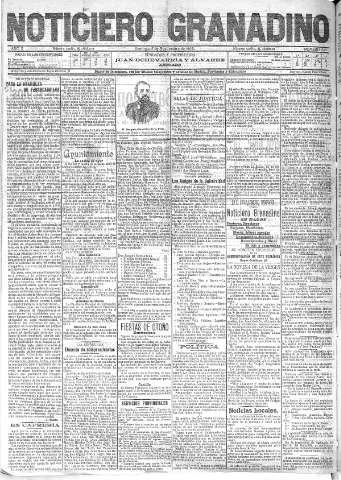 'Noticiero Granadino' - Año II Número 543  - 1905 Septiembre 17