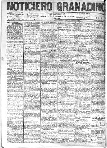 'Noticiero Granadino' - Año II Número 545  - 1905 Septiembre 20