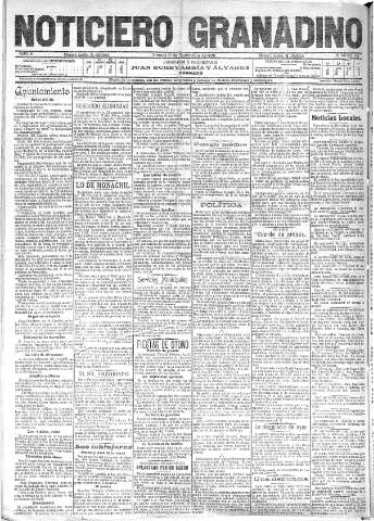 'Noticiero Granadino' - Año II Número 547  - 1905 Septiembre 22